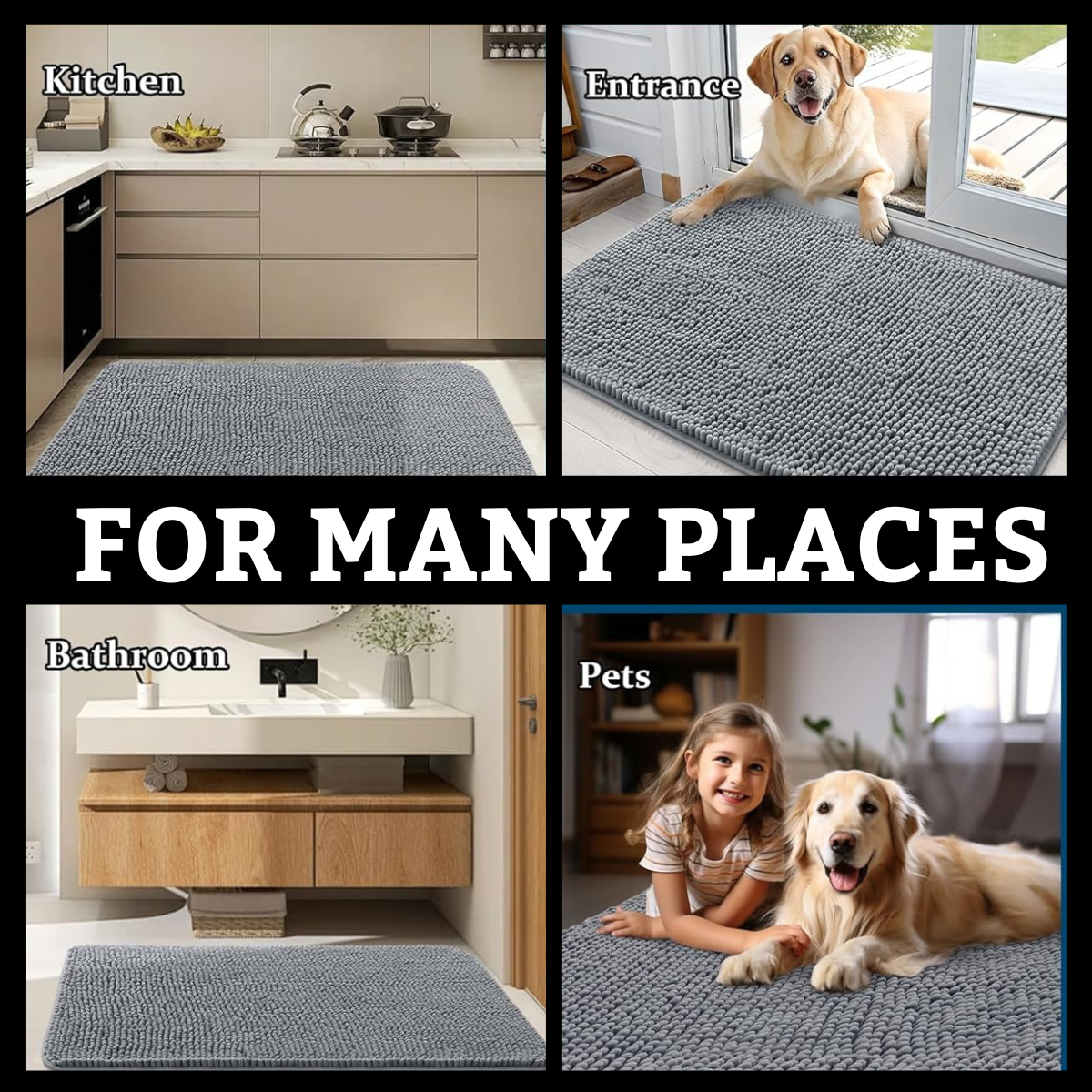 Dog Mud Mat – Super Absorbent, Quick-Dry & Non-Slip Indoor Door Mat