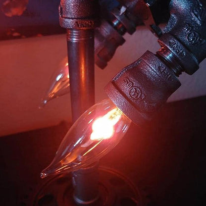 Steampunk Rocket Desk Lamp – Vintage Industrial Night Light