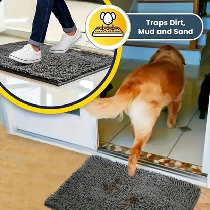 Dog Mud Mat – Super Absorbent, Quick-Dry & Non-Slip Indoor Door Mat