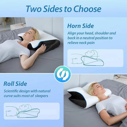 CloudRest™ Ergonomic Memory Foam Neck Pillow for Ultimate Support