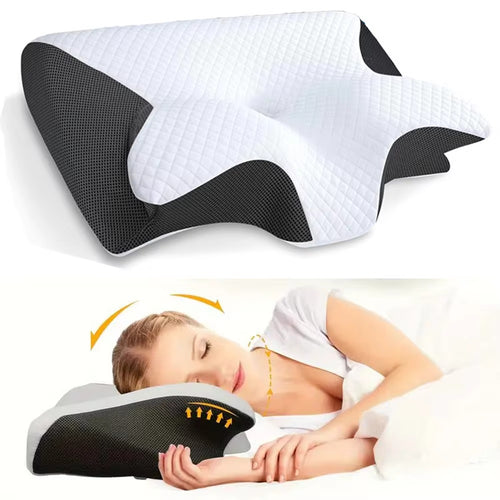 CloudRest™ Ergonomic Memory Foam Neck Pillow for Ultimate Support